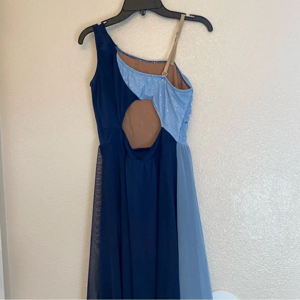 Revolution Dance Costume blue lyrical winter mesh MEMORIES RC23918 MA adult